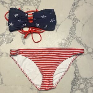 Hollister Navy and Red Bikini set